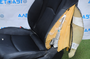 Driver's seat Toyota Prius 50 16-18 without airbag, electric, leather black, shot, without buttons