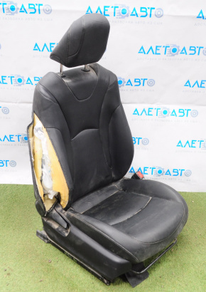 Passenger seat Toyota Prius 50 16-18 without airbag, mechanical, leather black, shot