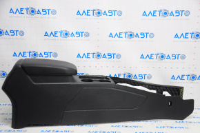Console central armrest and cup holders VW Atlas 18-23 leather, black, scratches