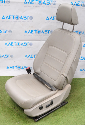 Driver's seat VW Passat b8 16-19 USA without airbag, electric, leather gray