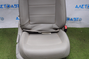 Passenger seat VW Passat b8 16-19 USA without airbag, manual, leather gray