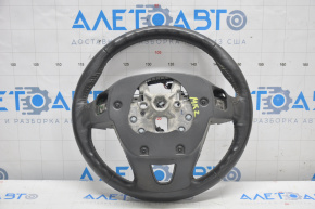 Lincoln MKZ 13-20 black leather steering wheel with black trim