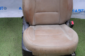 Passenger seat Kia Optima 11-15 without airbag, manual, beige leather, for cleaning