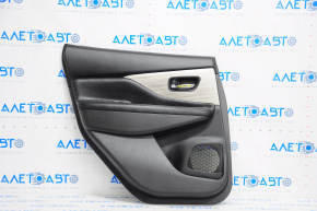 Door trim card rear left Nissan Murano z52 15-18 leather black, gray insert, scratches