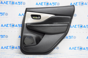 Door trim card rear right Nissan Murano z52 15-18 leather black gray insert, scratches