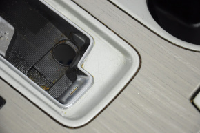 Center console trim with cup holders Nissan Murano z52 15-17 prerest gray, broken pocket, scratches