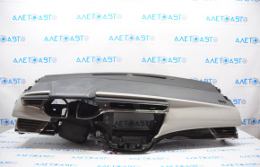 Torpedo front panel without AIRBAG Toyota Avalon 13-18 black with beige, chrome swelled in the center