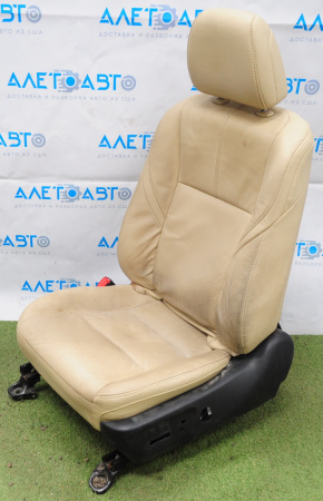 Driver's seat Toyota Avalon 13-14 without airbag, heating, beige leather, without buttons, for cleaning