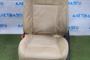 Driver's seat Toyota Avalon 13-14 without airbag, heating, beige leather, without buttons, for cleaning