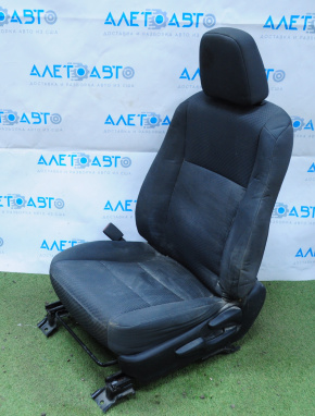 Driver's seat Toyota Highlander 14-18 without airbag, mechanic, cloth dark gray
