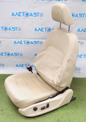Driver's seat VW Passat b7 12-15 USA without airbag, electric, heated, leather beige