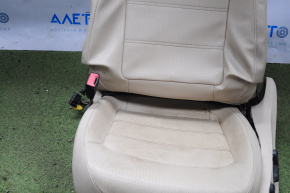 Driver's seat VW Passat b7 12-15 USA without airbag, electric, heated, leather beige