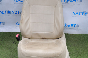 Driver's seat VW Passat b7 12-15 USA without airbag, electric, heated, beige leather, no buttons