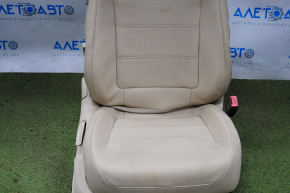 Passenger seat VW Passat b7 12-15 USA without airbag, manual, heated, leather beige