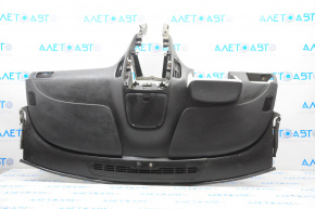 Torpedo front panel without AIRBAG Chevrolet Volt 11-15 black with pad on pillow, sticky plastic, worn