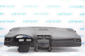 Torpedo front panel without AIRBAG Toyota Camry v55 15-17 usa black, wood inserts, scratches, broken fasteners