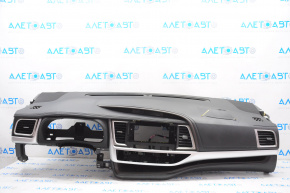 Torpedo front panel without AIRBAG Toyota Highlander 14-19 black, shot