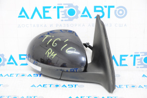Side mirror right complete VW Tiguan 09-18 6 pins, turn signal, heated, black