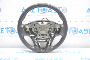 Naked steering wheel Hyundai Santa FE Sport 13-16 pre-restoration, leather, black, without buttons and pads, worn