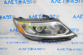 Headlight front right bare Kia Sorento 14-15 rest, led drl, with mount, water damage, sand