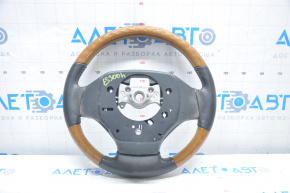 Naked steering wheel Lexus ES300h ES350 13-16 prerest leather black light wood