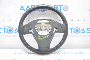 Naked steering wheel Mazda6 09-10 black leather, with pads, cracks, worn