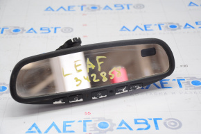 Interior mirror Nissan Leaf 11-17 black with auto-dimming control and compass, buttons are worn out