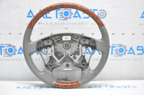 Naked steering wheel Toyota Avalon 05-07 gray with wood, scuffs