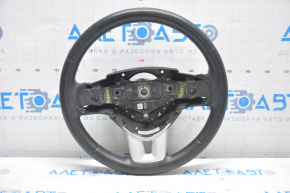 Naked steering wheel Dodge Journey 11-20 leather black, without buttons, with pads, scratches