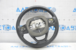 Naked steering wheel Jeep Cherokee KL 14-21 leather black, heated, with lower pad, tear, scratches
