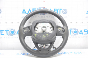 Naked steering wheel Jeep Cherokee KL 14-21 leather black, heated, with lower pad, scratches