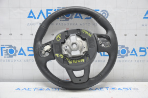 Naked steering wheel Jeep Compass 17-21 leather, black, heated, with pads, scratches