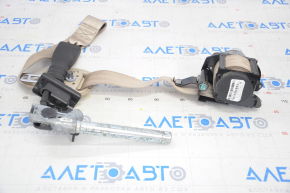 Passenger seat belt with tensioner Hyundai Sonata 15-17 beige
