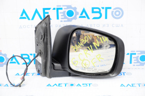 Side mirror right assembly Dodge Grand Caravan 11-15 5 pins, heated, structure, black, scratches