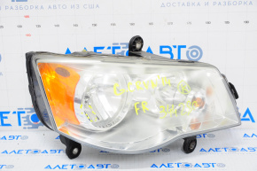 Headlight front right bare Dodge Grand Caravan 11-20 chrome, for polishing, chip