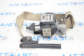 Driver's seat belt with tensioner Hyundai Sonata 15-17 beige, water damage