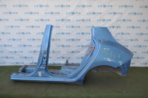 Quarter wing rear left Nissan Leaf 13-17 blue, with central pillar, dent, bumps