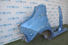 Quarter wing rear right Nissan Leaf 13-17 blue, with central pillar, dented, bumps
