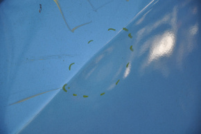 Quarter wing rear right Nissan Leaf 13-17 blue, with central pillar, dented, bumps