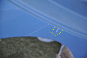Quarter wing rear right Nissan Leaf 13-17 blue, with central pillar, dented, bumps