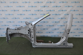 Front left quarter Nissan Rogue 14-20 silver, with central pillar, dent, bumps