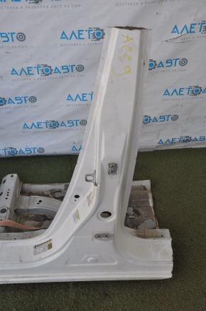 Front left quarter Honda Accord 13-17 white, with central pillar, without side member, dented