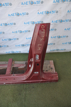 Front left quarter Kia Optima 11-16 red, with central pillar