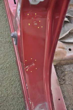 Front right quarter Mazda CX-7 06-12 red with central pillar, dented, bumps