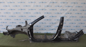 Quarter front left Toyota Camry v40 black with central pillar and sunset