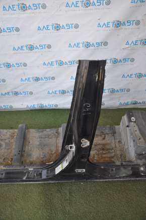 Quarter front left Toyota Camry v40 black with central pillar and sunset