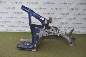 Front right quarter Toyota Prius V 12-17 blue dented side member, butt