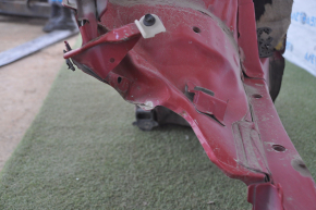 Front right quarter Toyota Prius V 12-17 red dented