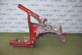 Front right quarter Toyota Prius V 12-17 red dented