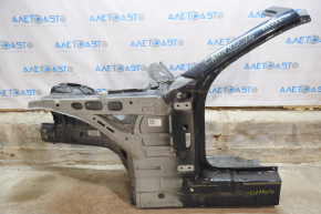 Front left quarter Chevrolet Camaro 16-convertible blue, bent side member